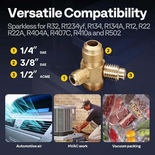 Vista 7 de VIVOHOME Báscula de freón digital electrónica de carga de refrigerante de alta precisión de 220 libras con bomba de vacío HVAC de doble etapa