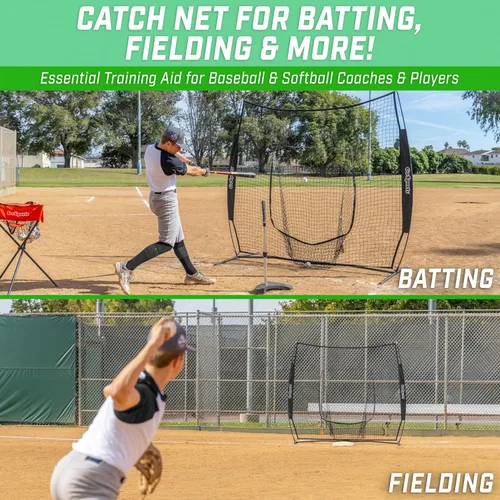 Vista 2 de GoSports 7 x 7 ft Baseball & Softball Nets - Available in Team Colors - Batting & Pitching Net with Strike Zone