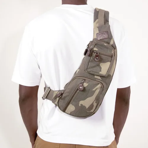 Vista 4 de Rothco Bolso bandolera de lona - Mochila cruzada pequeña - Mochilas casuales