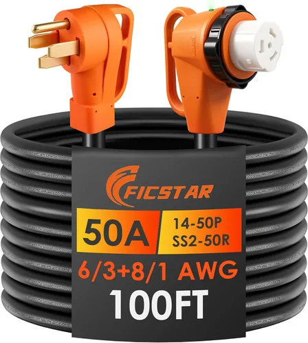 Vista 10 de Cable generador de 50 amperios de 10 pies, 14-50P a SS2-50R