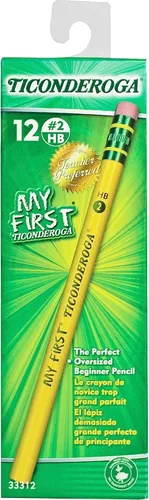 Vista 5 de Ticonderoga My First Tri-Write - Lápices con caja de madera (36 unidades) y Ticonderoga My First Lápices de madera (12 unidades)