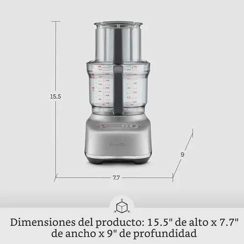 Vista 7 de Breville BFP610 Sous Chef - Procesador de alimentos de 9 tazas, acero