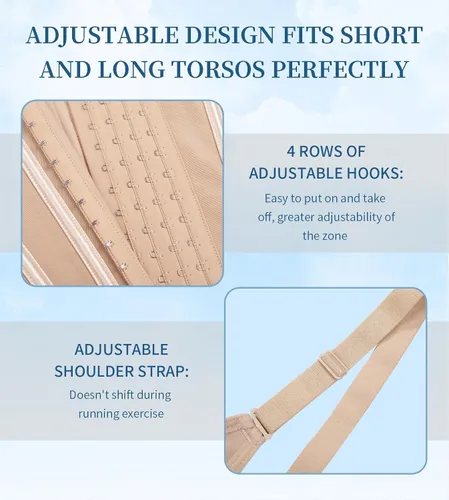 Vista 6 de SHAPSHE Entrenador de cintura para mujer, entrenamiento de cintura, control de abdomen, reductor de cintura para sudor, moldeador de cuerpo, hueso