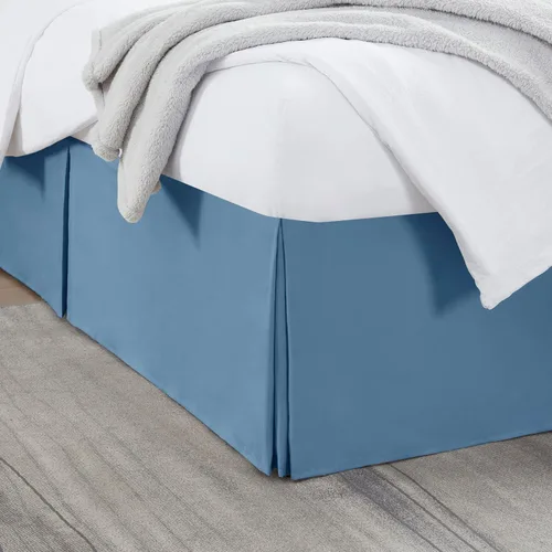 Vista 17 de Nestl Falda de cama individual blanca – Falda de cama de tamaño individual de 14 pulgadas de caída – Faldas de cama de microfibra cepillada – Falda