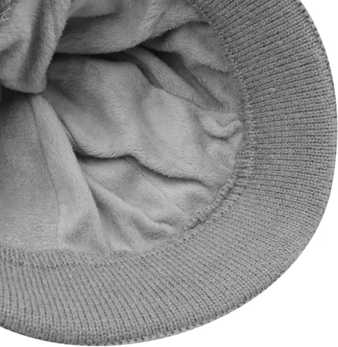 Vista 76 de C-US - Gorro de punto cálido para mujer, con visera de ganchillo con acento de flores