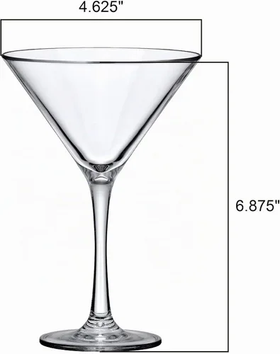 Vista 4 de Amazing Abby - Vesper - Vasos de Martini de plástico de 10 onzas (juego de 4), vasos de cóctel de plástico, reutilizables, sin BPA, a prueba