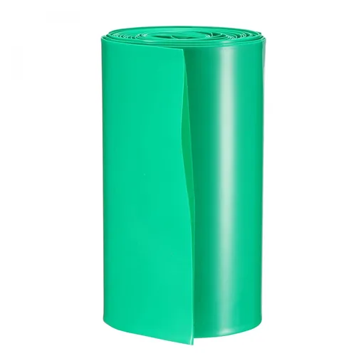 Vista 11 de uxcell Tubería termorretráctil de PVC de 1.969 in de ancho plano para 18650 16.4 ft de longitud, azul