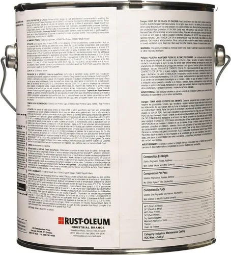 Vista 2 de RUST-OLEUM 245477 VOC 7400 Naranja de seguridad