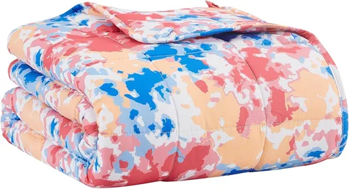 Vista 37 de L'AGRATY Manta con peso de 5 libras, para regazo, manta pequeña y portátil para adultos, refrescante, para viajar, relajarse y dormir, para todas