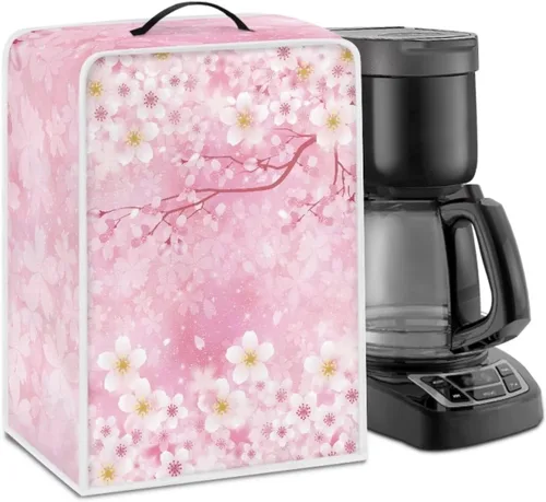 Vista 45 de Mumeson Funda para cafetera de girasol, extra grande, ligera, con asa, cubierta para máquina de café, tostadora, cubierta a prueba de polvo