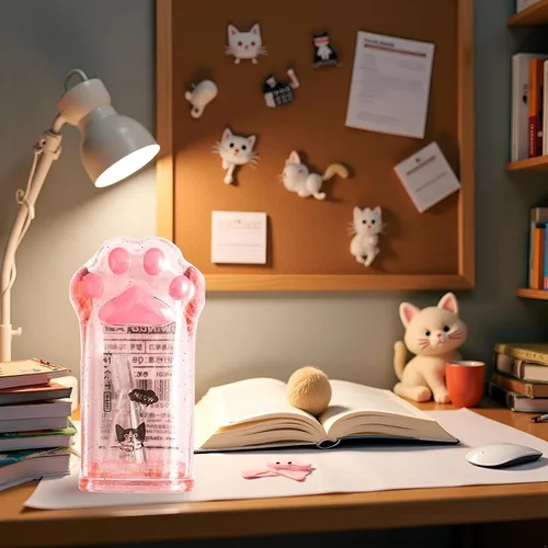 Vista 2 de Sacapuntas de pata de gato rosa, suministros escolares kawaii, premio para estudiantes, regalo para niños, sacapuntas kawaii, suministros