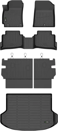 Vista 42 de HAFIDI® Juego de alfombrillas y forro de carga para Kia EV9 2024 2025 2026 (no apto para sillas de relajación), protección para todo tipo de clima