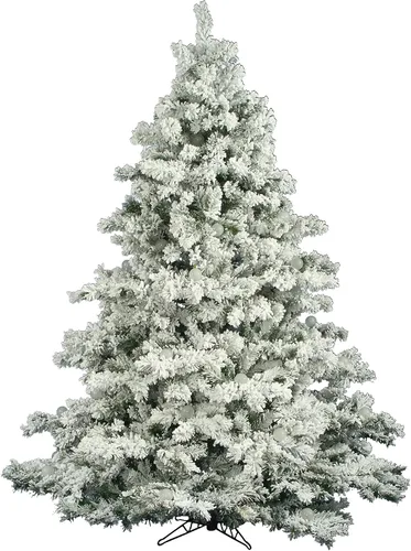 Vista 7 de Vickerman - Árbol de Navidad artificial de pino de Alaska de 36 pulgadas, con efecto nevado. Verde