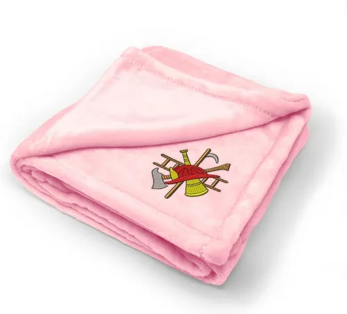 Vista 7 de Fastasticdeals Ropa de cama de bebé, mantas para niños y niñas, con logotipo de bombero, ocupación B
