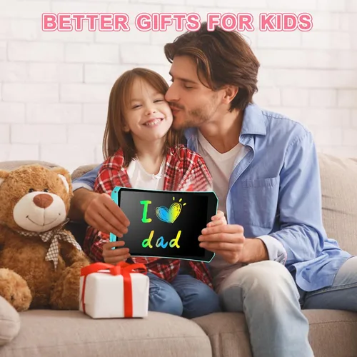 Vista 6 de Tableta de escritura LCD, paquete de 2 juguetes para niños pequeños, almohadilla de dibujo de 10 pulgadas, artículos esenciales de viaje para niños
