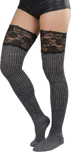 Vista 3 de ToBeInStyle Calcetines de otoño por encima de la rodilla para mujer