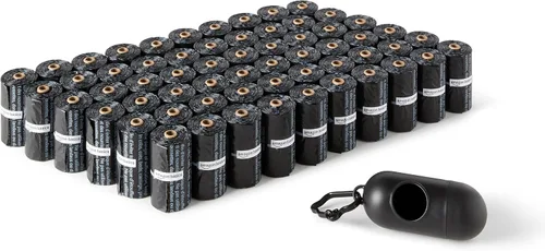 Vista 9 de Amazon Basics Bolsas para excrementos de perro, 120 unidades, mejoradas para garantizar a prueba de fugas, sin perfume, color negro