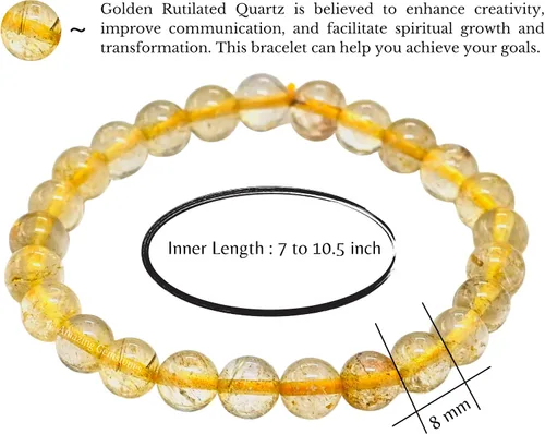 Vista 231 de Amazing Gemstone Crystal Bracelet for Women Men's Gifts - Protection Healing Crystal Bracelet - 8mm Gemstone Beaded Stretchable Bracelet Pulseras