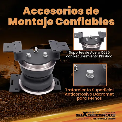 Vista 4 de MaXpeedingrods - Kit de bolsas de suspensión neumática para Chevy Silverado 1500 2019-2026 Negro