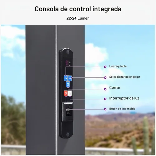 Vista 9 de PURPLE LEAF Pérgola con listones 92KS de 8 x 10 pies con tira LED regulable solar integrada, techo ajustable de aluminio a prueba de lluvia