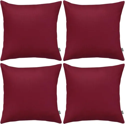 Vista 34 de Thmyo - Paquete de 4 fundas de almohada decorativas de 100 % algodón para lumbar, cómodas, sólidas, para Navidad/Halloween, fundas de cojín Blanco