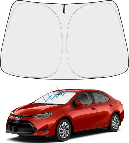 Vista 78 de Proadsy Parasol para parabrisas Rivian R1S 2022-2025 2026 de 4 capas plegable, protector de parasol frontal que bloquea los rayos UV, mantiene