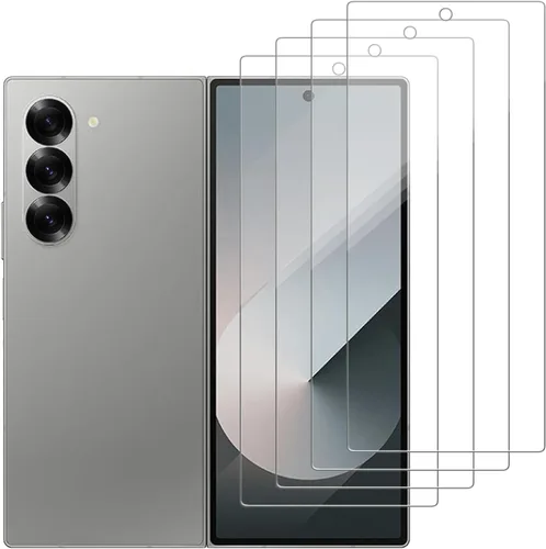 Vista 23 de Paquete de 4 protectores de pantalla exteriores de vidrio compatibles con Samsung Galaxy Z Fold 5 [solo el exterior] SM-F946U SM-F946U1 SM-F946B