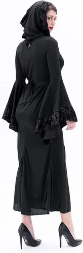 Vista 7 de Seasons Disfraz de Halloween para mujer, bata de hechicera, vestido para adulto