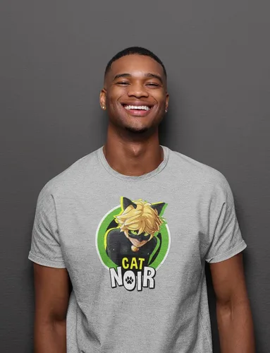 Vista 7 de Miraculous Ladybug and Cat Noir Merch Adrien Hero Graphic Camiseta para hombre
