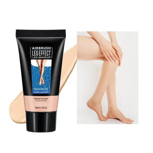 Vista 9 de Maquillaje de piernas impermeable sin transferencia, maquillaje para cubrir venas de piernas, loción de maquillaje corrector corporal de larga