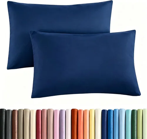 Vista 9 de Mohap Funda de almohada con cremallera, 4 piezas, microfibra cepillada 1800, calidad de hotel, súper suave, no se encoge, no se decolora, color Rosa