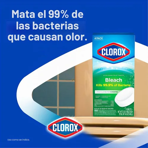 Vista 2 de Clorox Pastillas de inodoro ultra limpias, 2 unidades, 3.5 onzas cada una (paquete puede variar)