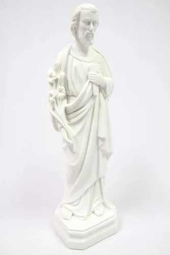 Vista 8 de Estatua religiosa católica de San José de San José, escultura religiosa de 16 pulgadas, colección Vittoria hecha en Italia