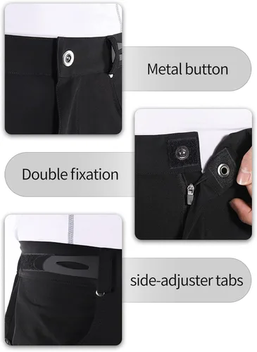 Vista 4 de BERGRISAR Men's Cycling Shorts MTB Mountain Bike Bicycle Shorts Zipper Pockets