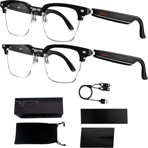Vista 8 de Lentes inteligentes escuchables, gafas inteligentes de moda, inalámbricas multifuncionales, auriculares inalámbricos, lentes de sol para mujeres