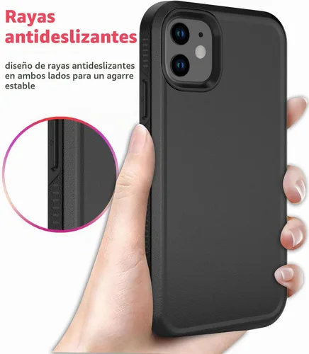 Vista 3 de Diverbox Funda para iPhone 11 [A prueba de golpes] [A prueba de caídas] [Protector de pantalla de vidrio templado], Funda de teléfono de Protección