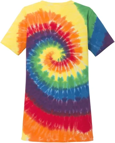 Vista 2 de Joe's USA Koloa Camisetas coloridas con cuello en V, estilo tie- dye, en 10 colores, tamaños XS-4XL.