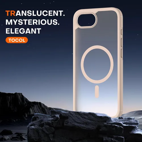 Vista 371 de TOCOL Funda para iPhone 11, compatible con Magsafe, protección completa de cámara, imanes integrados, protección contra caídas, funda translúcida