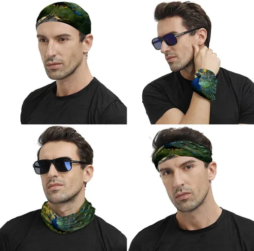 Vista 4 de Fan Spread Open Face Scarf Cover Ear Loop Hole,Outdoors Face Mask for Women Men Sports Yoga Running Hiking Ski Snowboard,Cooling Neck Shield Scarf