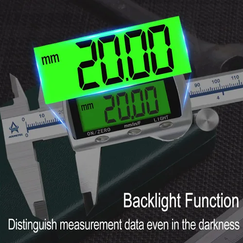 Vista 3 de Herramienta de medición electrónica de calibrador digital, pinza de medición digital Vernier en pulgadas/milímetro/fracción para joyería-Calibre