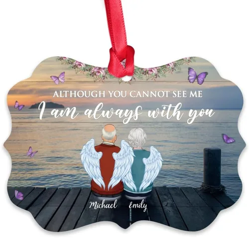 Vista 22 de Gossby Adorno conmemorativo de Navidad personalizado – Pérdida de padre estoy siempre contigo (padre, hija) personalizado para decoración de árbol
