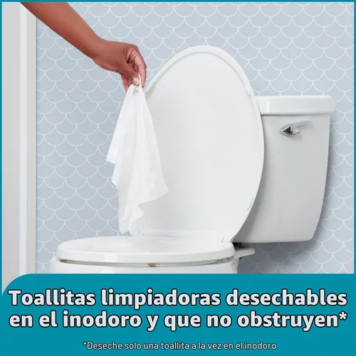 Vista 2 de Paños para limpieza personal ReadyFlush de Medline , MSC263800, 1, 1