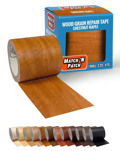 Vista 14 de Match 'N Patch Cinta de reparación realista, roble antiguo