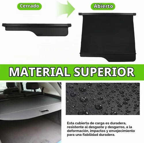 Vista 3 de Cubierta de carga para Land Rover Discovery 3 2005-2009 Cubierta de maletero para Discovery 4 2010 2011 2012 2013 2014 2015 2016 Cubierta