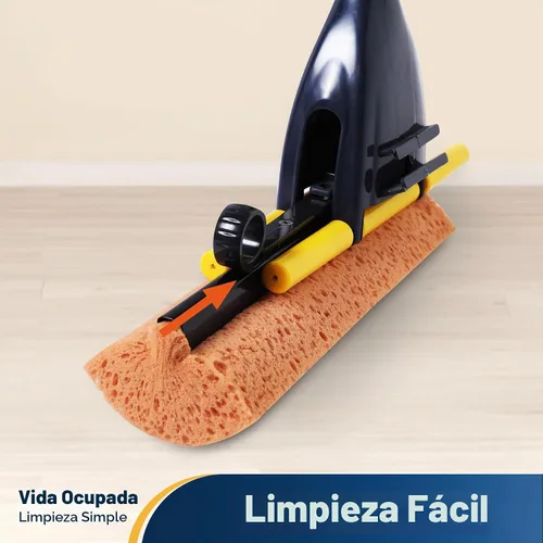 Vista 4 de Yocada Cabezal de repuesto de fregona de esponja, 2 unidades Hogar Uso Comercial Baldosa Baño Garaje Limpieza Seca Fácilmente Sec Cabezal de recarga