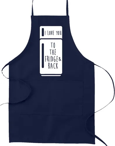 Vista 4 de Decal Serpent I Love You to The Fridge and Back Juego de palabras divertido Parody Cooking Baking Kitchen Delantal - Negro