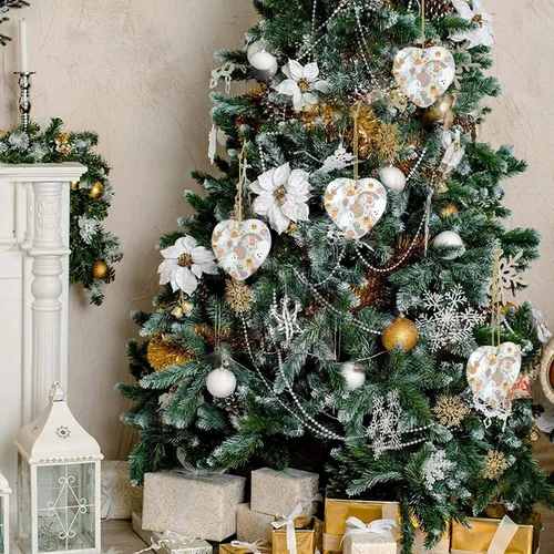 Vista 7 de Adornos de Navidad retro de los años 70, diseño de hongos groovy, arco iris, cerámica, adorno de Navidad, decoración de árbol de Navidad, regalos