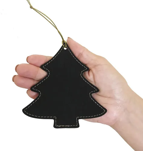 Vista 2 de LaserGram Adorno de Navidad personalizado, el hermano más grande del mundo, piel sintética, idea de regalo personalizada grabada con láser