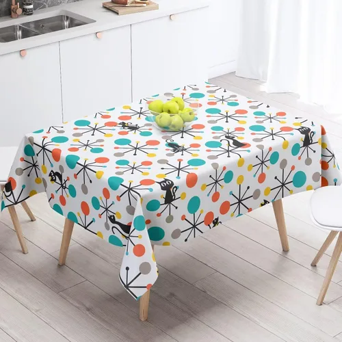 Vista 31 de Mantel azteca suroeste, diseño étnico tribal geométrico, estilo vintage, bohemio, elegante, lavable, para comedor, cocina, granja, fiesta