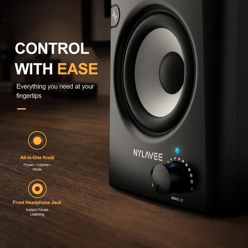 Vista 15 de Nylavee Altavoces de escritorio, Altavoces de computadora de alta resolución para PC de escritorio con LDAC